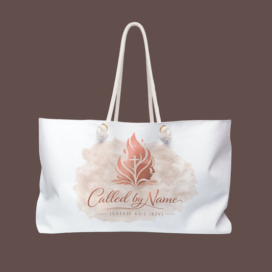 Called by Name Weekender Bag — Isaiah 43:1 Inspirational Travel Tote