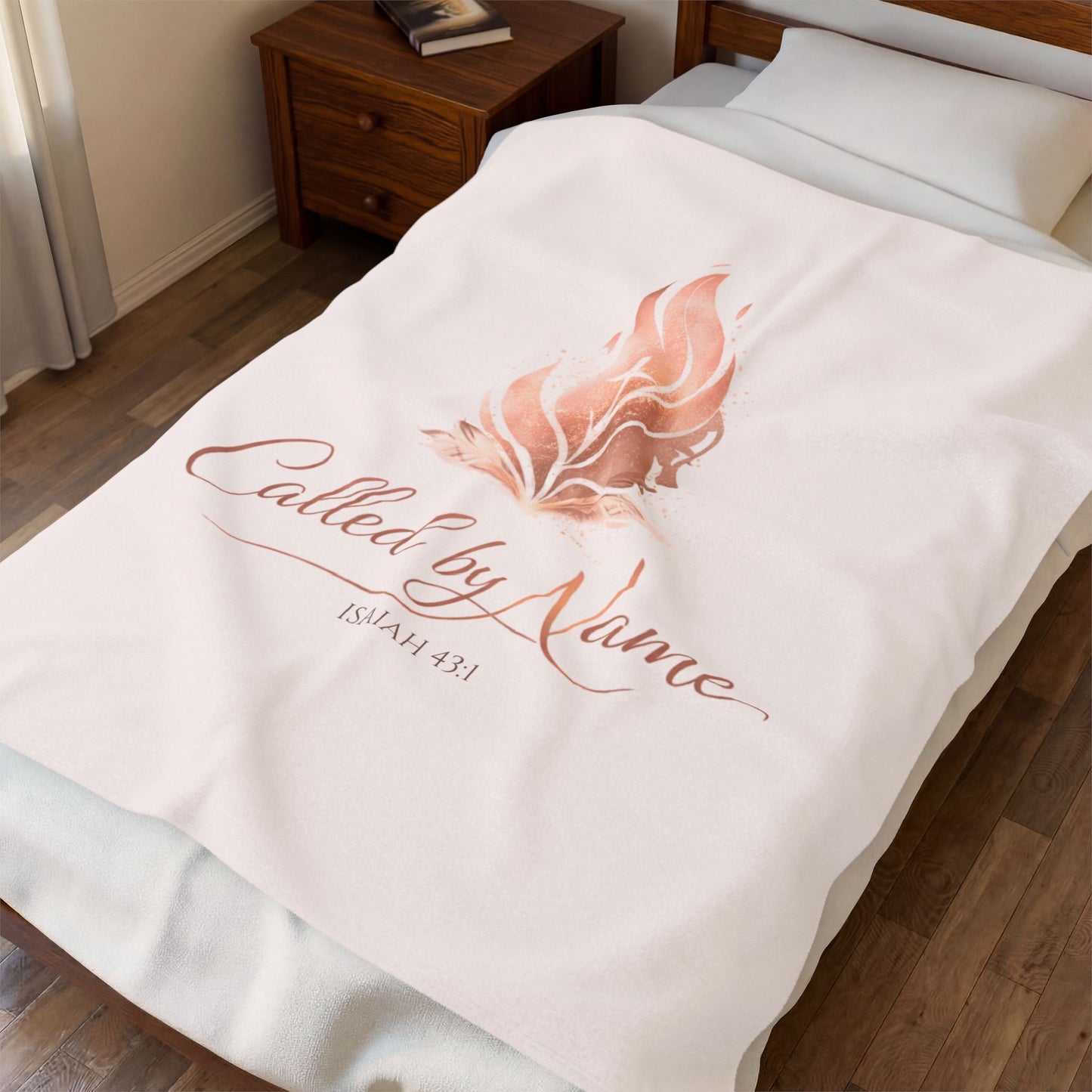 Called by Name Velveteen Plush Blanket – Isaiah 43:1 Inspirational Christian Throw