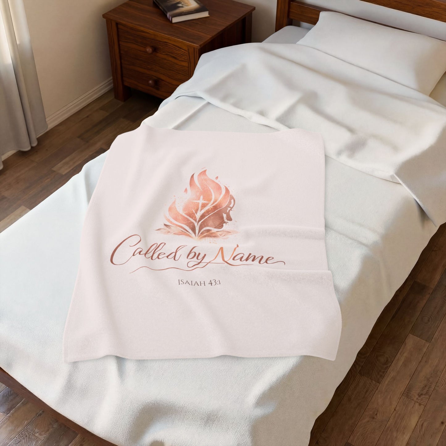 Called by Name Velveteen Plush Blanket – Isaiah 43:1 Inspirational Christian Throw